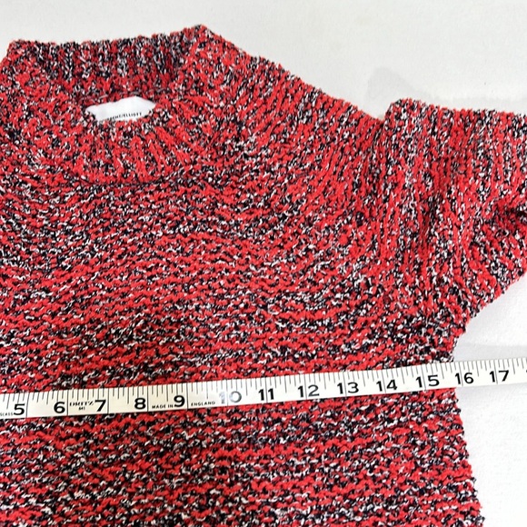 CURRENT ELLIOT WOMEN THE MOONSHINE SWEATER  PULLOVER RED BLACK LONG SLEEVE Sz 0 - Picture 10 of 11